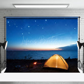 Lofaris Outdoor Camp Night Starry Sky Photography Backdrop